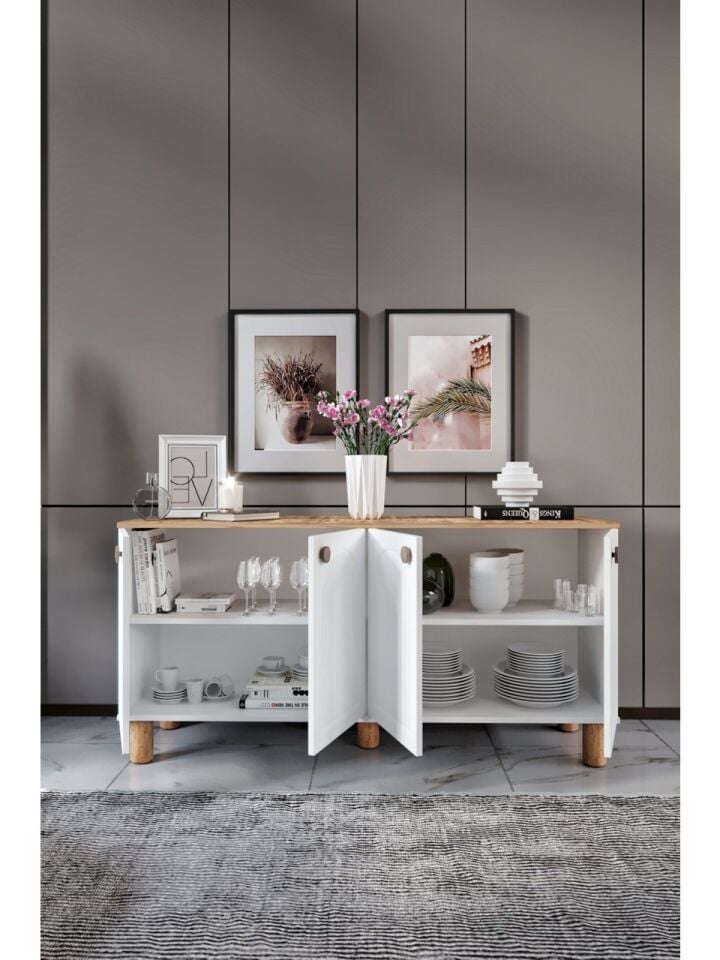 Venüs Bohem Ceviz-Beyaz Konsol