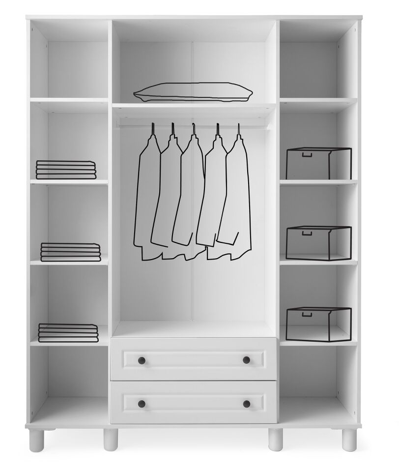 Kayra 4 Kapılı Dolap