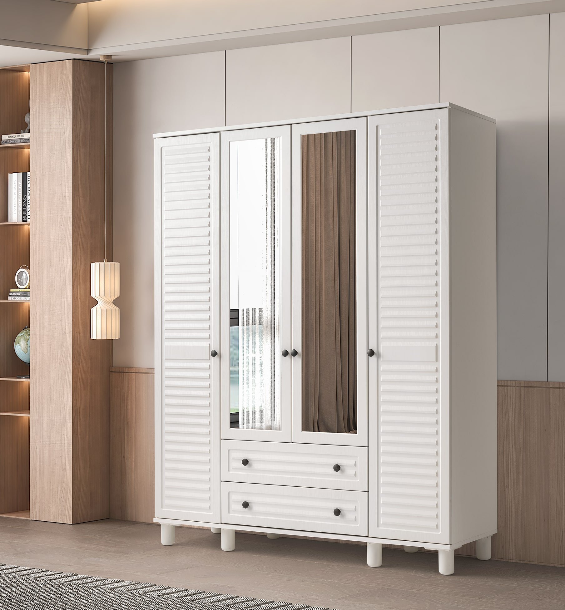 Luna Aytaşı 4 Kapılı Dolap