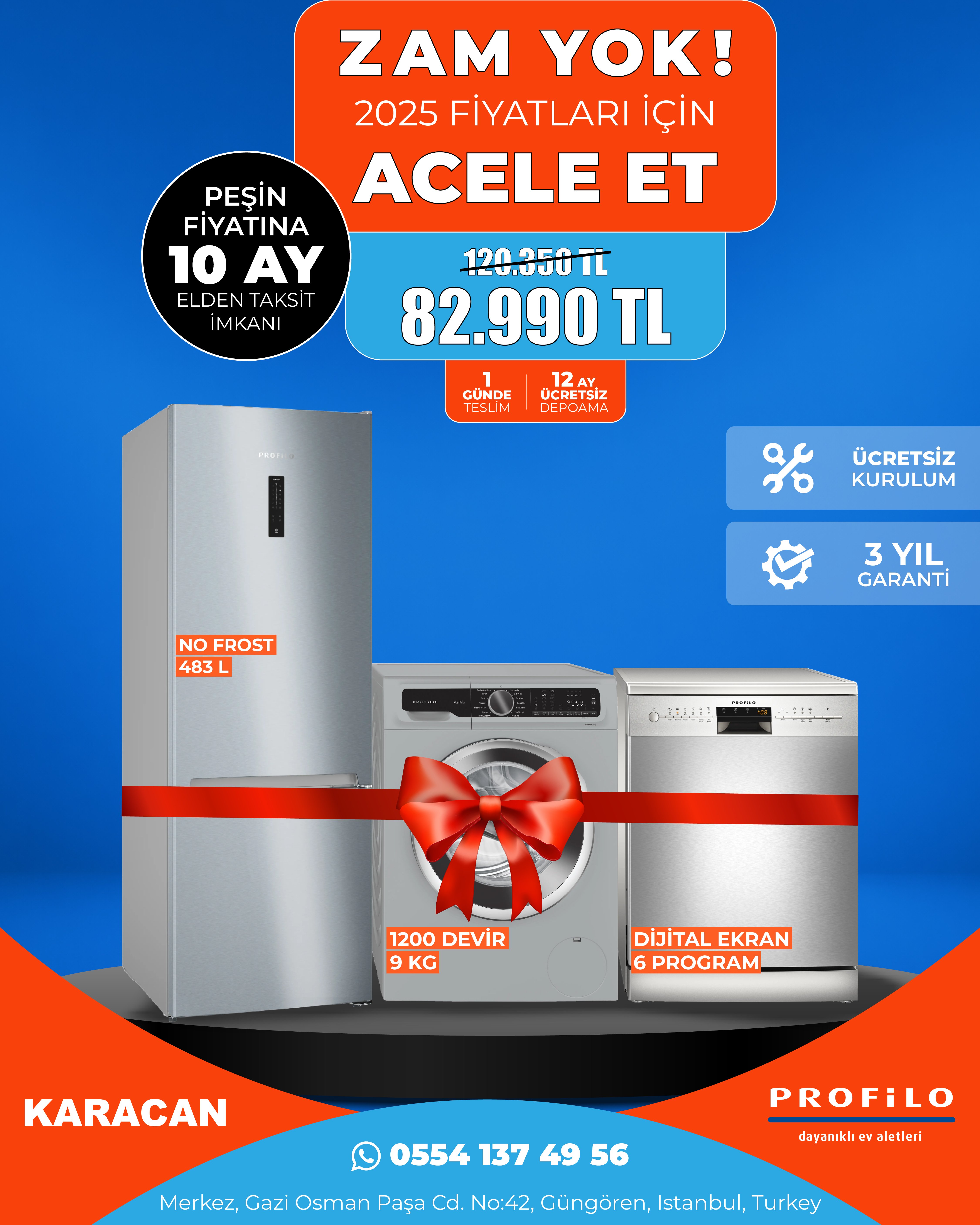 Profilo İnox Beyaz Eşya Paketi - 2